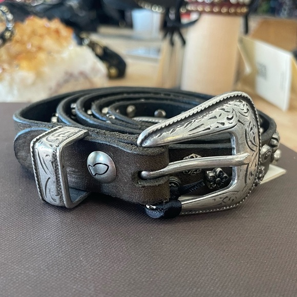 Campomaggi Embellished Belt in Verde Militare